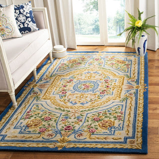 Safavieh Savonnerie 118 Blue/Ivory Area Rug Room Scene Feature