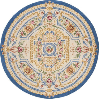 Safavieh Savonnerie 118 Blue/Ivory Area Rug Round