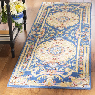 Safavieh Savonnerie 120 Blue/Ivory Area Rug Room Scene