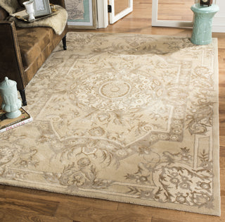 Safavieh Savonnerie Medallion 623 Sand Area Rug Room Scene Feature