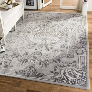 Safavieh Savonnerie Medallion 623 Smoke Area Rug Room Scene Feature