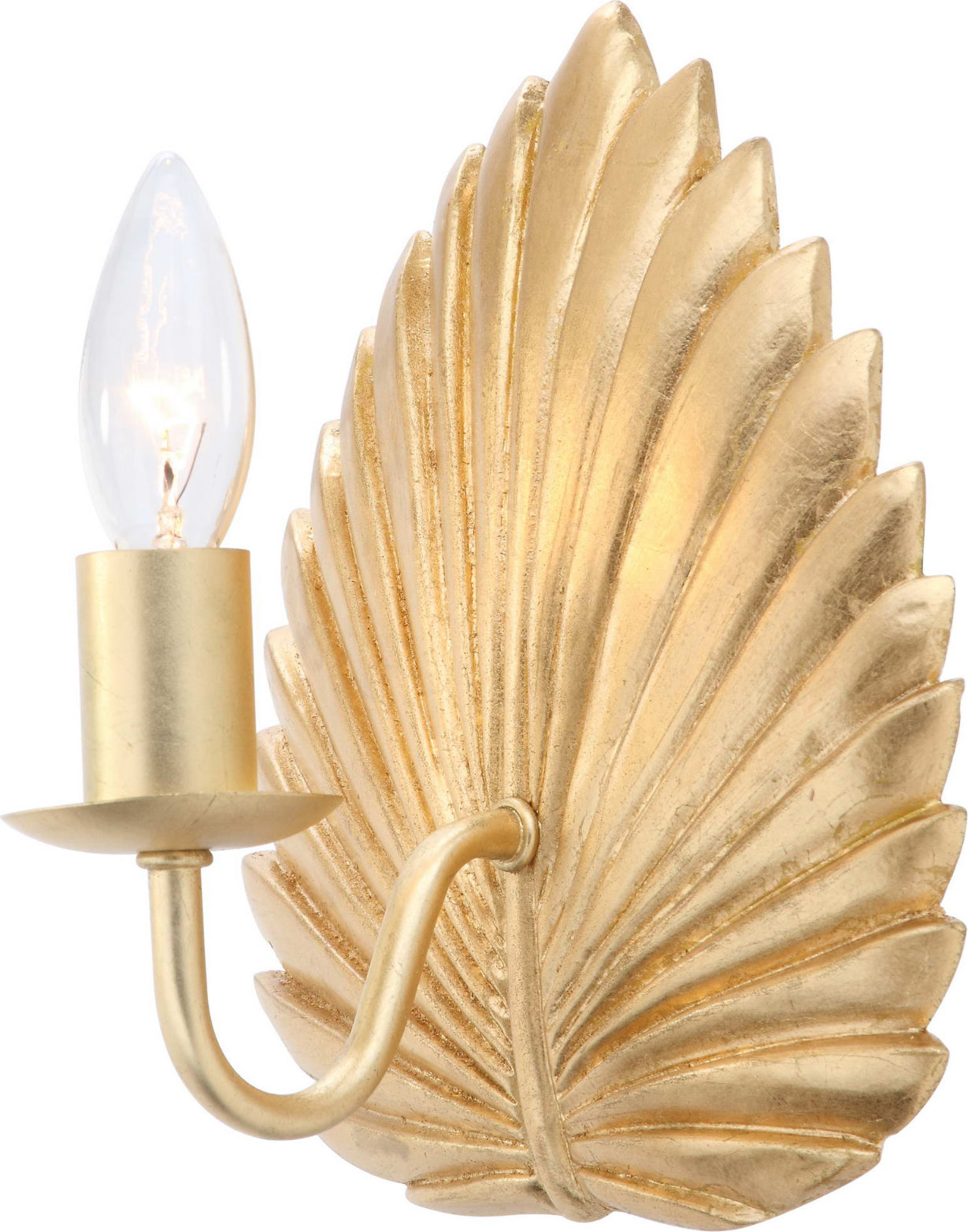 Safavieh Adonis Wall Sconce Gold Leaf Lamp Mirror main image