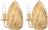 Safavieh Adonis Wall Sconce Gold Leaf Lamp Mirror 