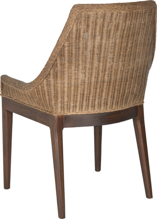 Safavieh Franco Rattan Sloping Chair Brown Furniture 