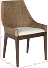 Safavieh Franco Rattan Sloping Chair Brown Furniture 