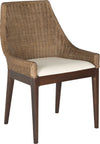 Safavieh Franco Rattan Sloping Chair Brown Furniture 