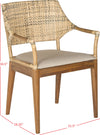 Safavieh Carlo Arm Chair Honey Furniture 