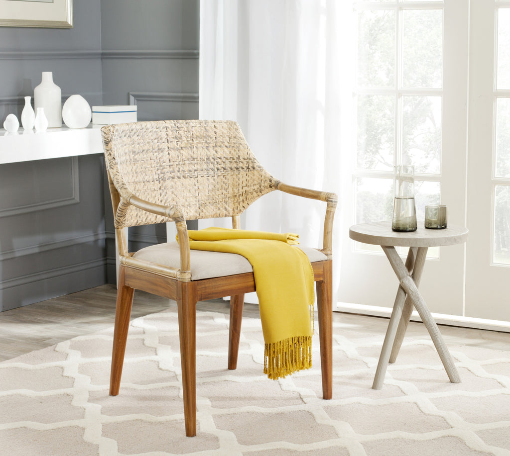 Safavieh Carlo Arm Chair Honey Furniture  Feature