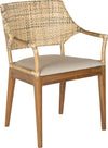 Safavieh Carlo Arm Chair Honey Furniture 