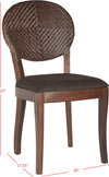 Safavieh Prisco 18''H Rattan Side Chair Brown Furniture 