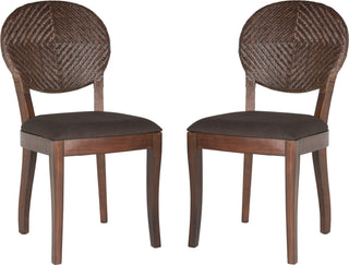 Safavieh Prisco 18''H Rattan Side Chair Brown Furniture 