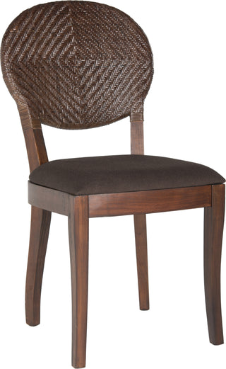 Safavieh Prisco 18''H Rattan Side Chair Brown Furniture 