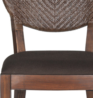 Safavieh Prisco 18''H Rattan Side Chair Brown Furniture 