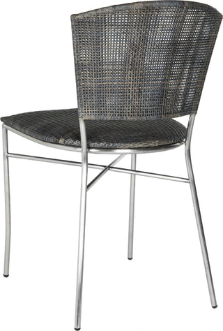 Safavieh Melita 18''H Rattan Side Chair Black Furniture 