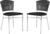 Safavieh Melita 18''H Rattan Side Chair Black Furniture 