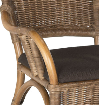 Safavieh Bettina Arm Chair Brown Furniture 