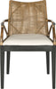Safavieh Gianni Arm Chair Brown and White Furniture main image