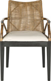 Safavieh Gianni Arm Chair Brown and White Furniture main image
