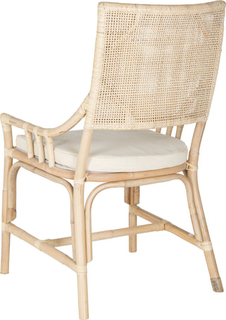 Safavieh Donatella Rattan Chair Natural White Wash Furniture 