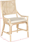 Safavieh Donatella Rattan Chair Natural White Wash Furniture 