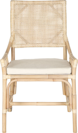 Safavieh Donatella Rattan Chair Natural White Wash Furniture main image