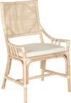 Safavieh Donatella Rattan Chair Natural White Wash Furniture 