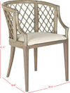 Safavieh Carlotta Arm Chair Greige Furniture 