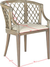Safavieh Carlotta Arm Chair Greige Furniture 