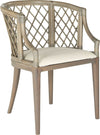Safavieh Carlotta Arm Chair Greige Furniture  Feature