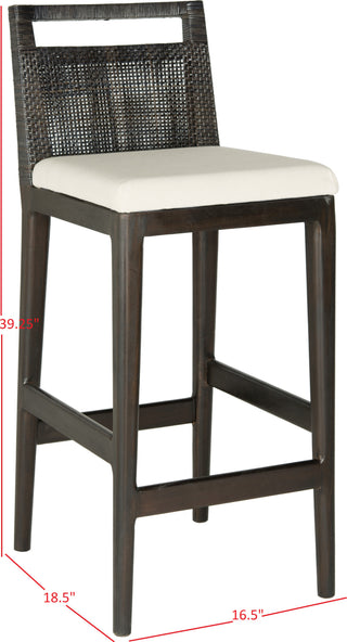 Safavieh Darin Bar Stool Black and White Furniture 