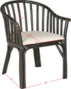 Safavieh Gino Arm Chair Black and White Furniture 