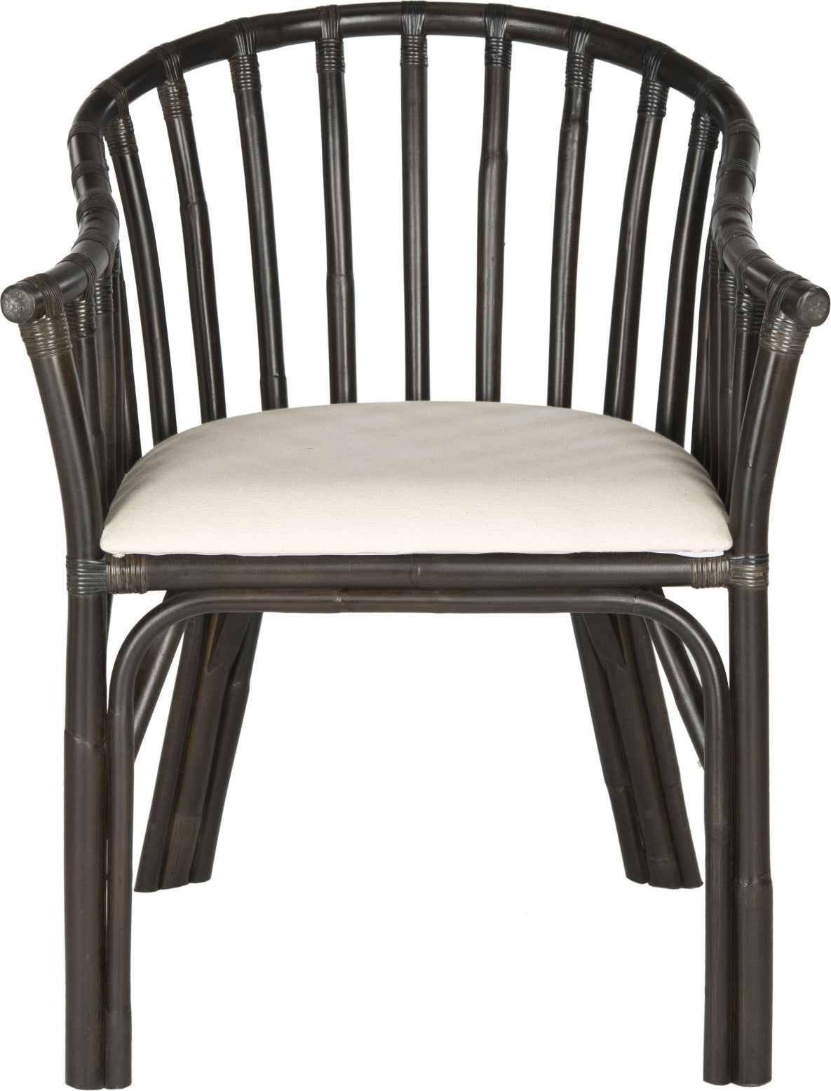 Safavieh Gino Arm Chair Black and White Furniture main image