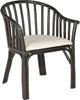 Safavieh Gino Arm Chair Black and White Furniture 