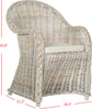 Safavieh Callista Wicker Club Chair White Wash Furniture 