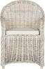 Safavieh Callista Wicker Club Chair White Wash Furniture main image