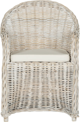 Safavieh Callista Wicker Club Chair White Wash Furniture main image