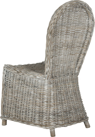 Safavieh Idola 19''H Wicker Dining Chair White Wash Furniture 