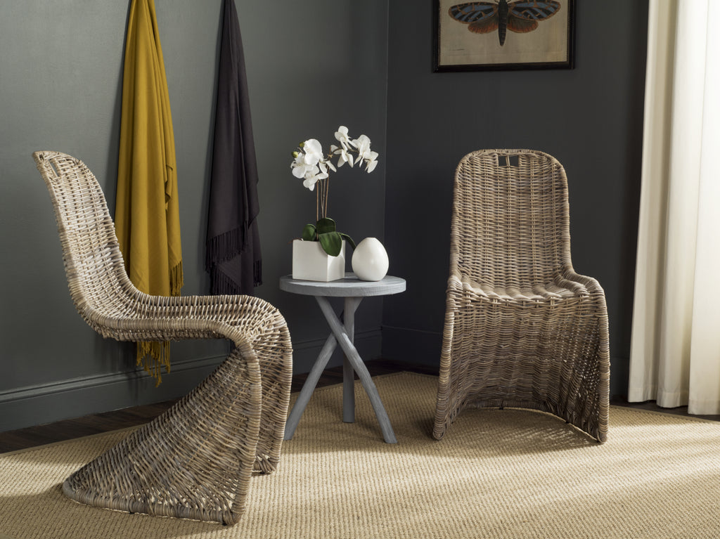 Safavieh Cilombo Wicker Dining Chair Natural  Feature