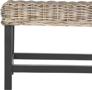 Safavieh Omari Wicker Bench Natural Furniture 