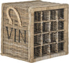 Safavieh Aziza 16 Bottle Wicker Wine Rack Natural Furniture 