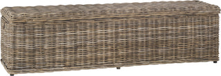 Safavieh Caius Wicker Bench With Storage Natural Furniture 