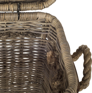 Safavieh Sidonie Wicker Storage Hamper Natural Furniture 