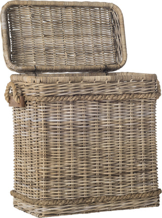 Safavieh Sidonie Wicker Storage Hamper Natural Furniture 