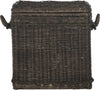 Safavieh Sidonie Wicker Storage Hamper Dark Brown Furniture main image