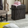 Safavieh Sidonie Wicker Storage Hamper Dark Brown Furniture  Feature
