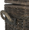 Safavieh Sidonie Wicker Storage Hamper Dark Brown Furniture 
