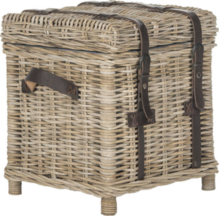 Safavieh Kacia Wicker Side Trunk Natural Furniture 