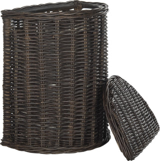 Safavieh Manzu Wicker Hamper Brown Furniture 