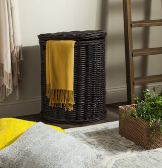 Safavieh Manzu Wicker Hamper Brown Furniture  Feature