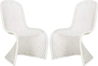 Safavieh Tana Wicker Side Chair White Furniture 